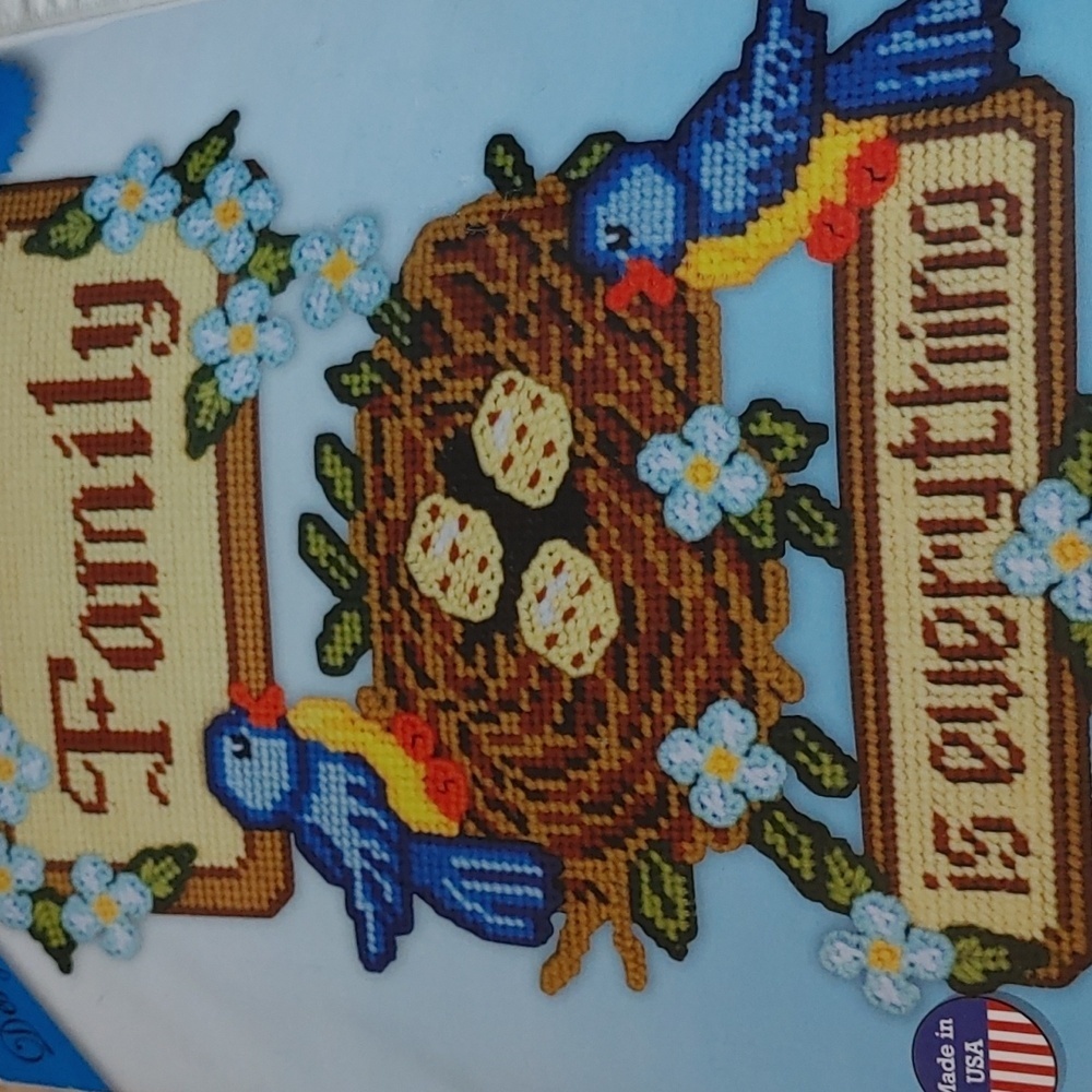 NEW Family Is Everything Wall Decor Plastic canvas Kit